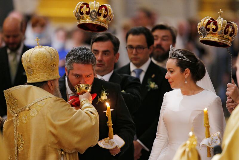 The royal wedding is Russia's first since the 1917 Bolshevik revolution toppled the Romanov monarchy, with aristocrats travelling from across Europe for the lavish ceremony