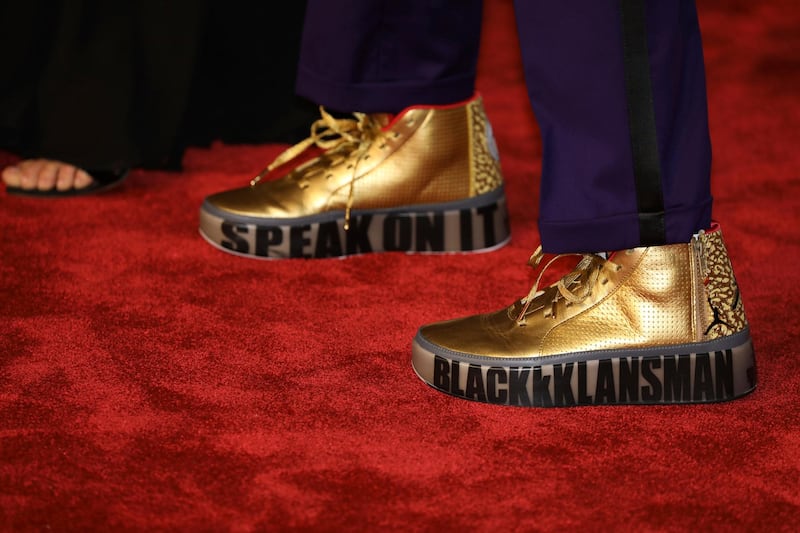 The shoes worn by director Spike Lee. AP