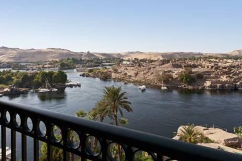 The Sofitel Legend Old Cataract hotel in Aswan, Egypt, features views across the Nile River. Fabrice Rambert / Sofitel Luxury Hotels