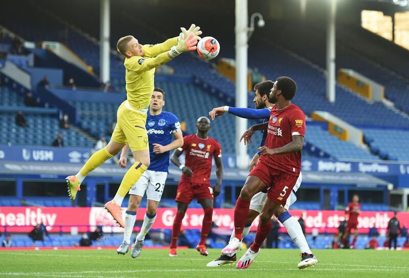 Jordan Pickford – 6, Everton’s England goalkeeper was only really stretched in injury time at the end of the game, when he tipped over Fabinio’s free kick. PA