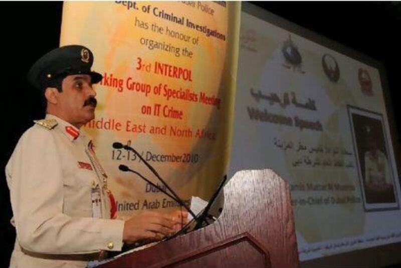 Major General Khamis al Mazeina, the deputy chief of Dubai Police, said conservative values have prevented sexual cyber crime from occuring in the emirate.
Courtesy Dubai Police