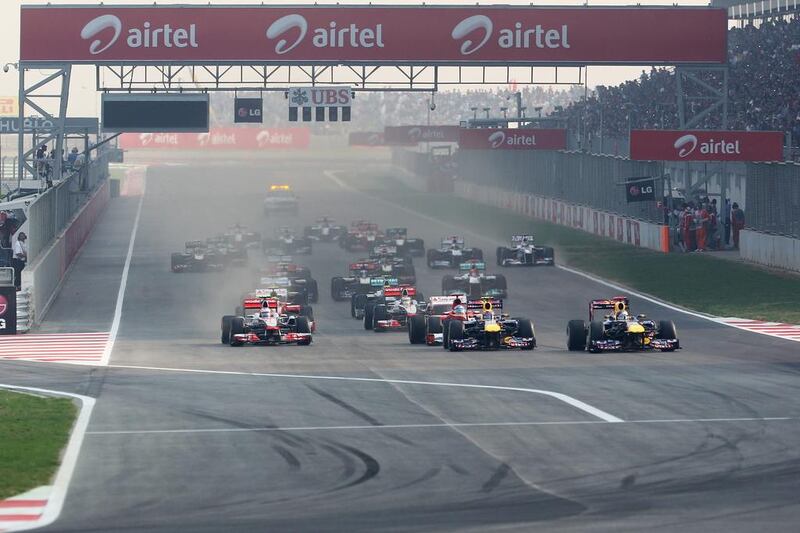 The 2013 Indian Grand Prix was the third running of the event. It is not on the F1 calendar for 2014 or 2015. Mark Thompson / Getty Images