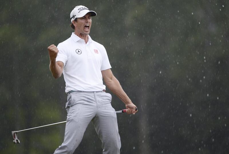 Adam Scott will be the second Australian, after Greg Norman, to become the world No 1 if he finished among the top 16 this week. Tannen Maury / EPA