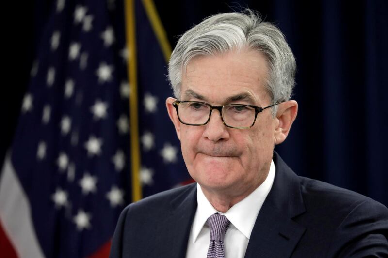 Federal Reserve Chairman Jerome Powell holds a news conference following the two-day meeting of the Federal Open Market Committee (FOMC) meeting on interest rate policy in Washington, U.S., January 29, 2020. REUTERS/Yuri Gripas