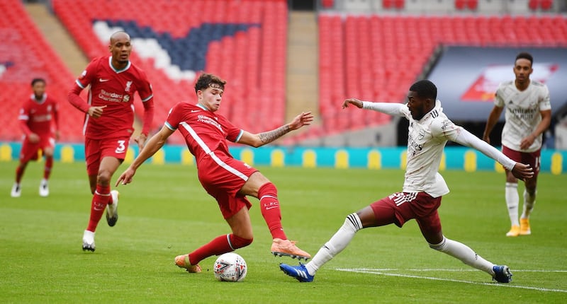 Ainsley Maitland-Niles – 8, Diligent in defence to stub out a number of Liverpool attacks, particularly when Mane was breaking. Coolness personified for his penalty. A decent way to celebrate his 23rd birthday. EPA