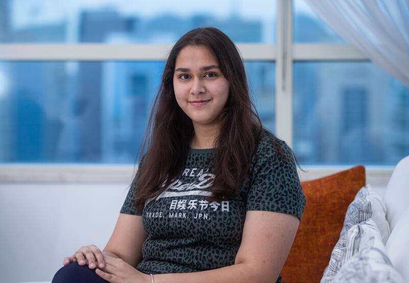 Akshara Thakur, 18, has scored a perfect 45 in the International Baccalaureate diploma results. Photo: Ruel Pableo / The National
