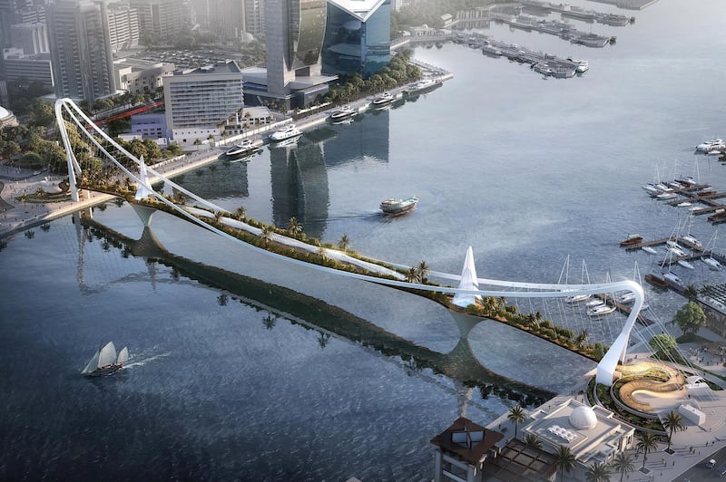 Dubai Hanging Garden Bridge (Sky Garden) is due to open in early 2021. Courtesy LWK + Partners