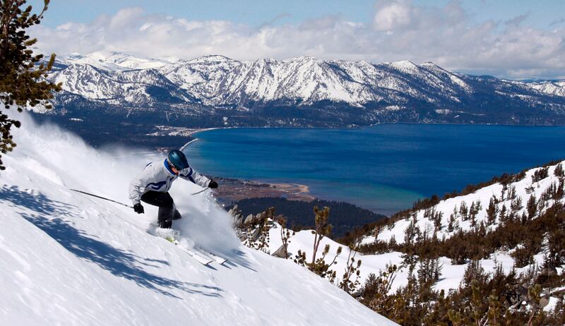 Heavenly Ski Resort in California's South Lake Tahoe, which averages 10 metres of snow and 300 days of sunshine each year. AP