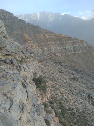 Rocks of the Ghalilah formation, a geologically important area of Ras Al Khaimah. Courtesy Johannes Greiff