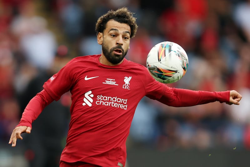 Mohamed Salah of Liverpool controls the ball. Getty