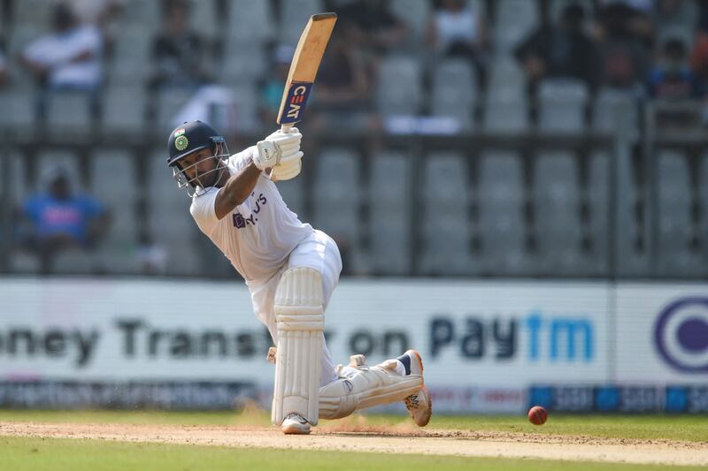 India's Mayank Agarwal on his way to a first innings knock of 150. AFP