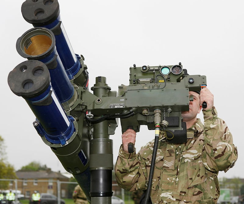 A Starstreak high velocity missile, a surface-to-air system that Britain could supply to Ukraine. PA