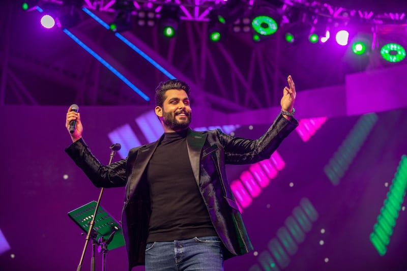 Mahmoud Al Turki performed at Dubai's Global Village. Courtesy Global Village