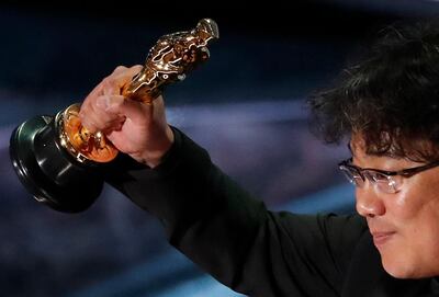 Director Bong Joon Ho wins the Oscar for Best International Feature Film for "Parasite" of South Korea at the 92nd Academy Awards in Hollywood, Los Angeles, California, U.S., February 9, 2020. REUTERS/Mario Anzuoni
