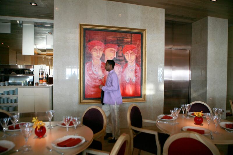 Abu Dhabi - May 25, 2009: The interior of Ushna restaurant at the Souk Qarat al Beri. ( Philip Cheung / The National ) *** Local Caption ***  PC0063-Ushna.jpg