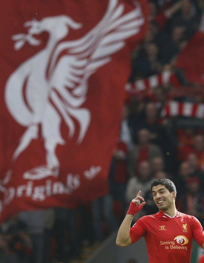 Luis Suarez took his goal count to 29 during the Premier League season on Sunday. Phil Noble / Reuters / March 30, 2014