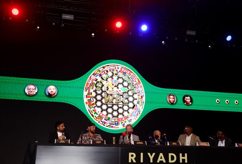 The WBC's 'Riyadh' belt which will be on the line. PA
