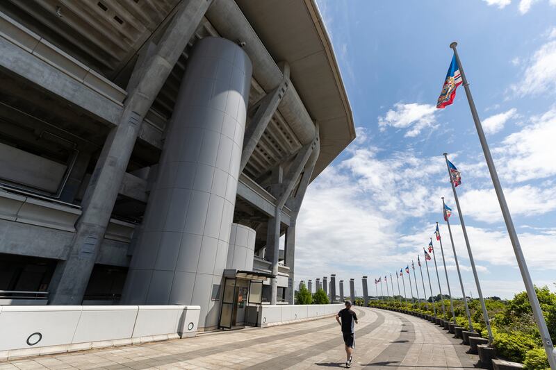 The path around the Yokohama International Stadium.