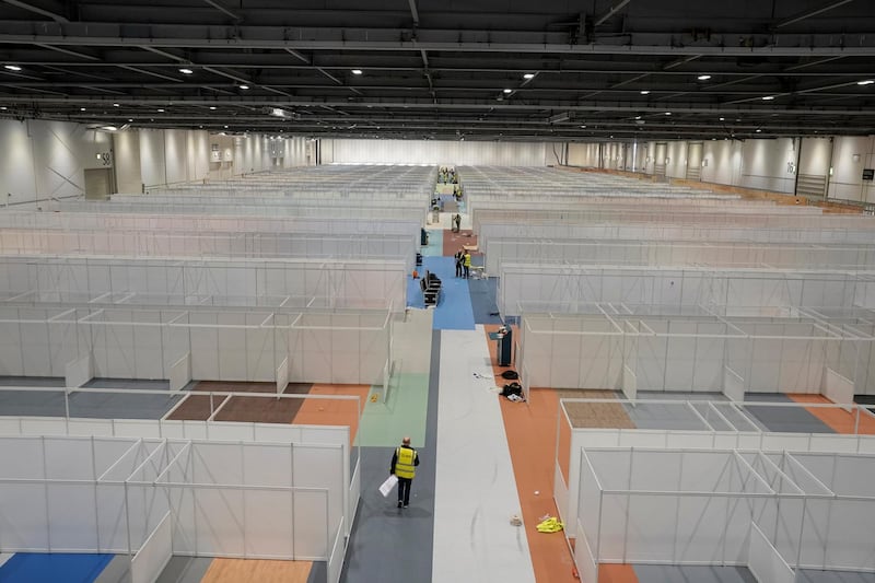ExCel London is being transformed into a 4,000-bed field hospital. Courtesy: Reuters