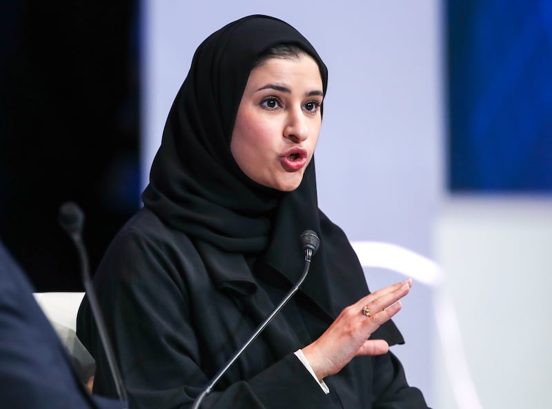 Sarah Al Amiri told The National how the space fund was helping the UAE to deliver on projects. Victor Besa / The National