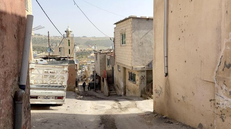 Streets of Jerash camp, home to 30,000 Palestinian refugees from Gaza. Amy McConaghy / The National