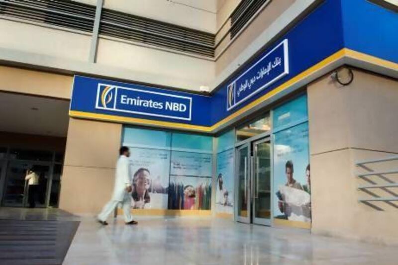 Emirates NBD reported net profits of Dh836.7 million, 30.5 per cent higher than last year. Sarah Dea / The National