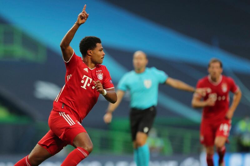 Serge Gnabry – 9, Bayern might have been 2-0 down when Gnabry struck. His spectacular finish turned the tide. His second, shortly after, could not have been simpler. PA