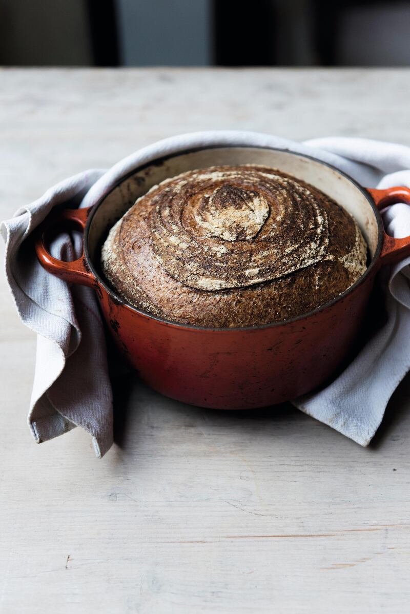 No Knead Sourdough - please credit Baking School, The Bread Ahead Cookbook