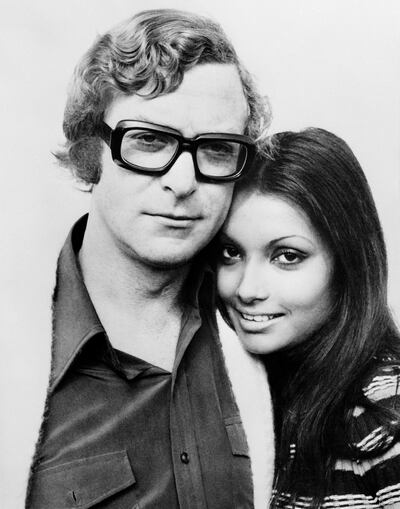 Sir Michael Caine and his wife Shakira in 1972. AFP