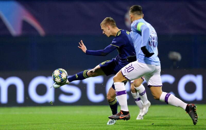 Dinamo Zagreb's Dani Olmo gave his side the lead. Reuters