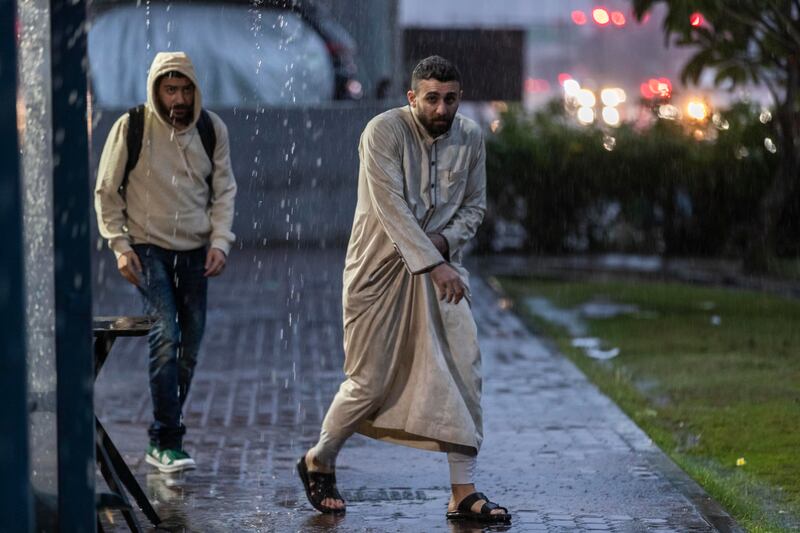 Authorities sent an alert to mobile phones shortly after 6am to warn of "weather fluctuations" in parts of the UAE. Antonie Robertson/The National
