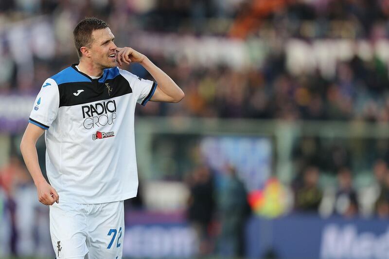 FLORENCE, ITALY - FEBRUARY 08: Josip Ilicic of Atalanta BC celebrates the victory after during the Serie A match between ACF Fiorentina and  Atalanta BC at Stadio Artemio Franchi on February 8, 2020 in Florence, Italy.  (Photo by Gabriele Maltinti/Getty Images)