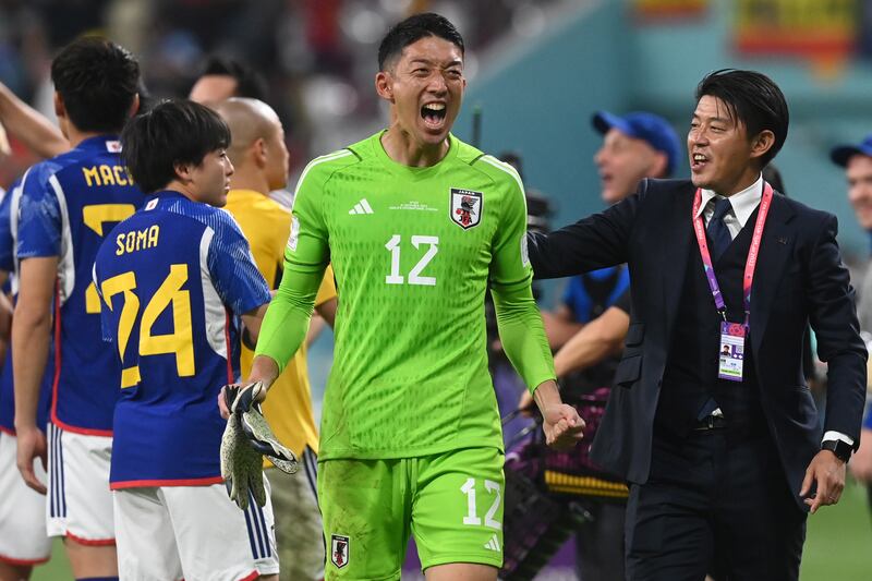JAPAN RATINGS: Shuichi Gonda - 7, While there was nothing he could do about Alvaro Morata’s header, Gonda saved the striker’s instinctive shot and punched away Dani Olmo’s corner delivery. Was helped by Maya Yoshida after saving Marco Asensio’s shot, then made a vital stop to deny Olmo near the end.
EPA