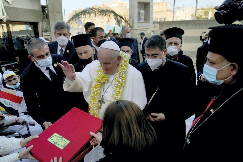 The Pope visits Our Lady of Salvation Church. Courtesy of the Prime Minister office