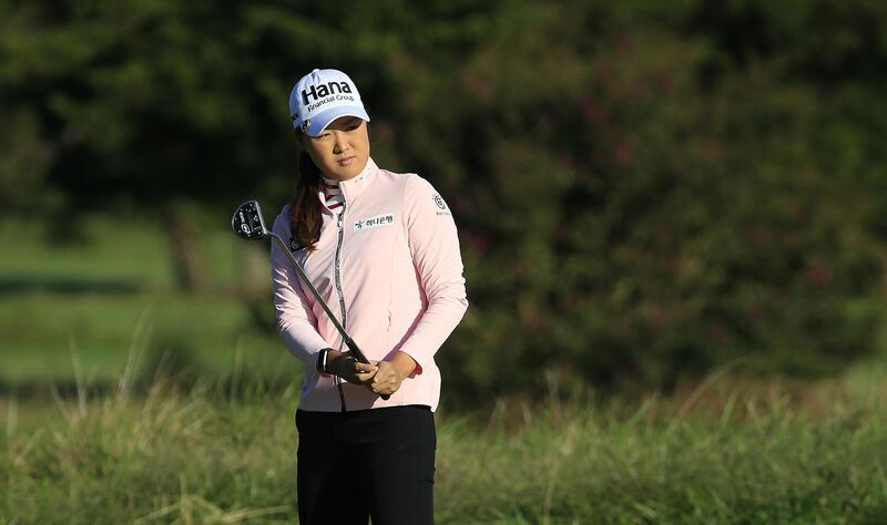 GALLOWAY, NEW JERSEY - OCTOBER 01: Minjee Lee of Australia reacts to her missed birdie putt on the first green during the first round of the ShopRite LPGA Classic presented by Acer on the Bay Course at Seaview Hotel and Golf Club on October 01, 2020 in Galloway, New Jersey.   Michael Cohen/Getty Images/AFP
== FOR NEWSPAPERS, INTERNET, TELCOS & TELEVISION USE ONLY ==
