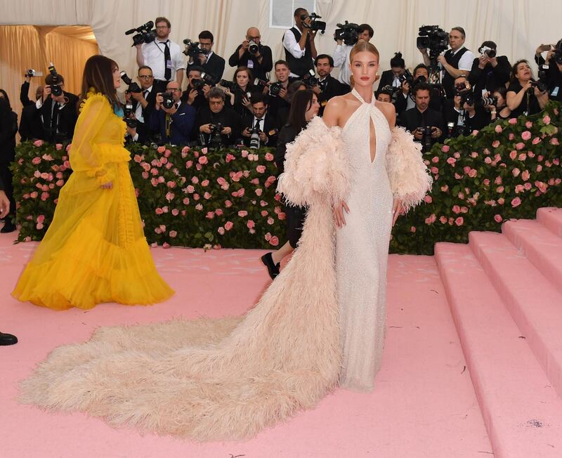 Model Rosie Huntington-Whiteley arrives at the 2019 Met Gala in New York on May 6. AFP