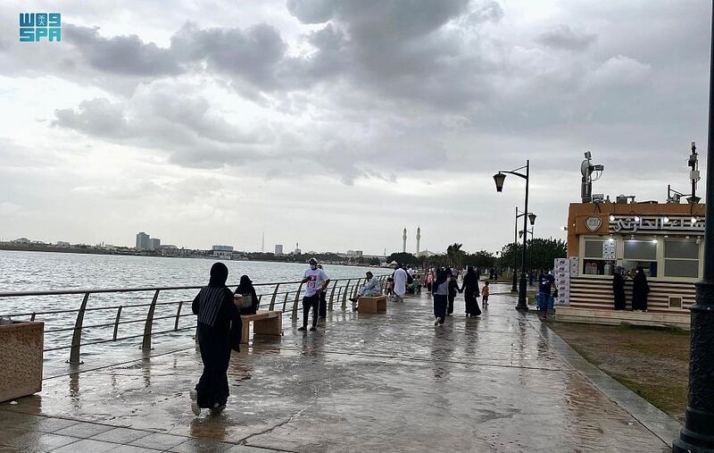 Heavy storm clouds in Jeddah. Photo: SPA