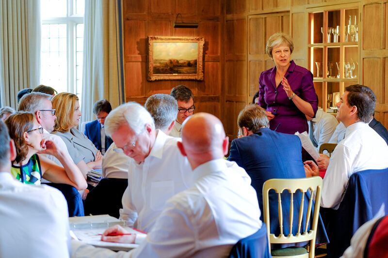 Ms May holds a crunch Brexit summit at Chequers in July 2018