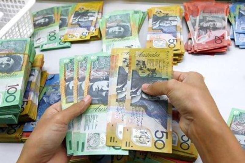 The Australian dollar's weakness is more a function of the US dollar finding its feet, analysts said. Sukree Sukplang / Reuters