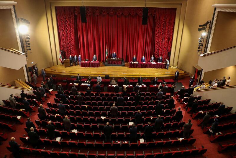 Lebanese Parliament Speaker Nabih Berri heads a general legislative session at Unesco Palace in Beirut, Lebanon. Reuters