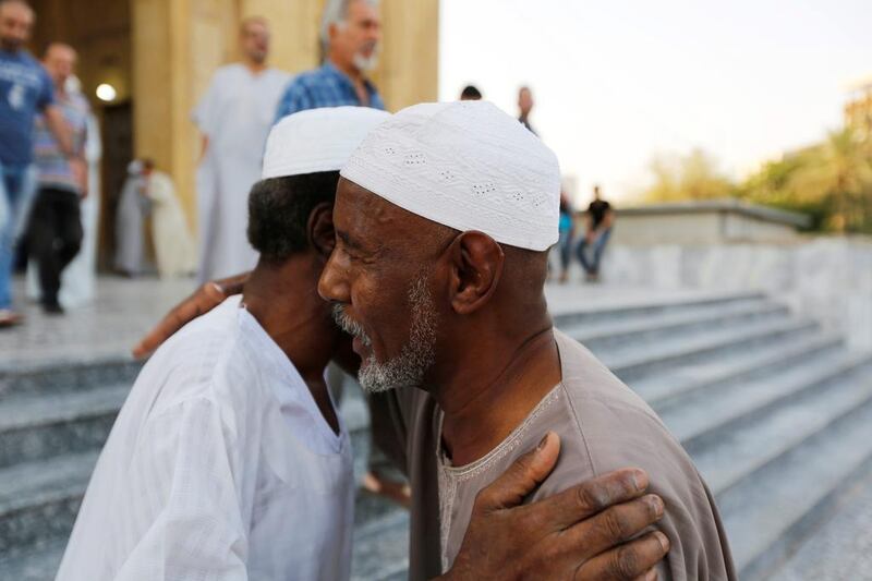 People greet each other in Baghdad, Iraq. Ahmed Saad / Reuters