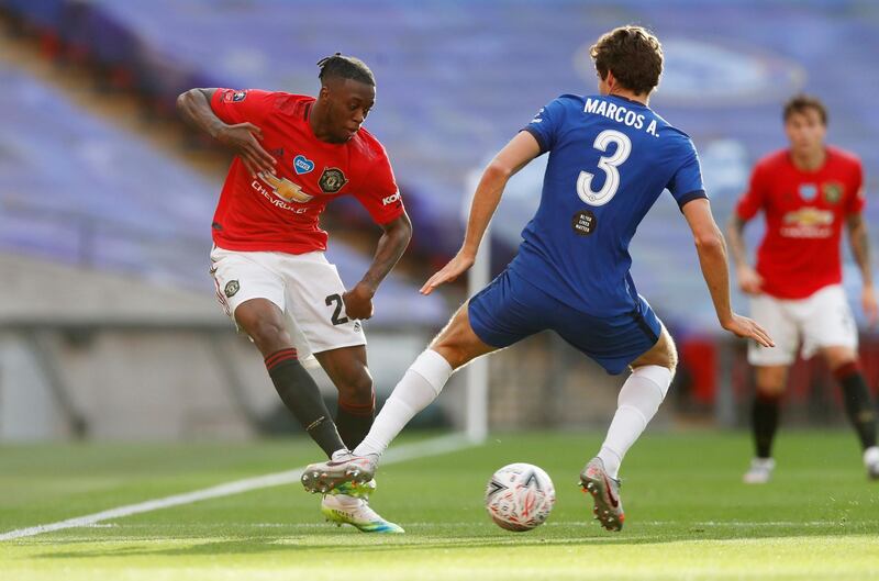 Aaron Wan Bissaka 5. One of many who struggled in United’s changed system. Taken off. Reuters