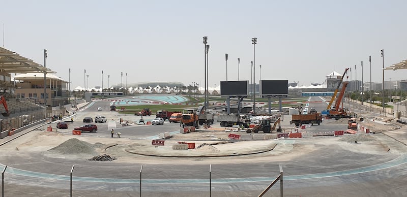 Upgrades are being carried out at the Yas Marina Circuit. Courtesy Yas Marina Circuit