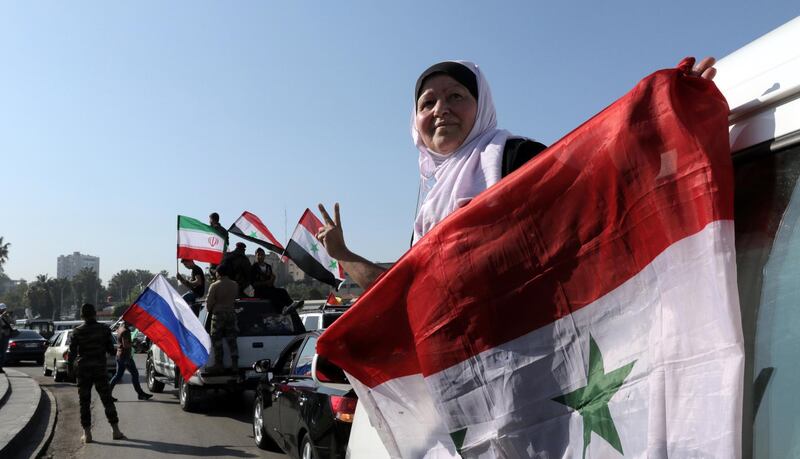 The demonstration suggested that there remains a strong residual support for president Assad. Youssef Badawi / EPA