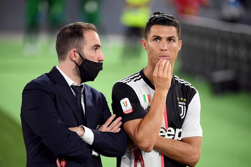 Juventus' Cristiano Ronaldo and Gonzalo Higuain. Reuters