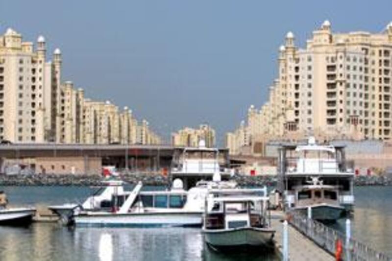 Rents for shoreline apartments on the Palm Jumeirah are down by about half since the fourth quarter of 2008.