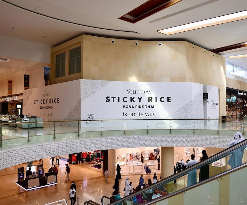 Sticky Rice is located on the first floor of Yas Mall. Photo: Instagram / Sticky Rice