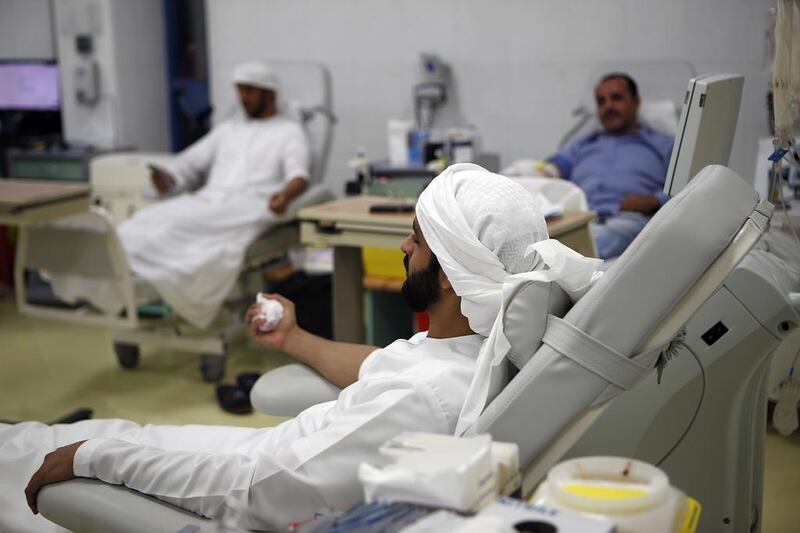 The Abu Dhabi Blood Bank has seen a drop of between 20 and 30 per cent in donations since Ramadan started and is calling for more blood donors to step forward. Ravindranath K / The National 