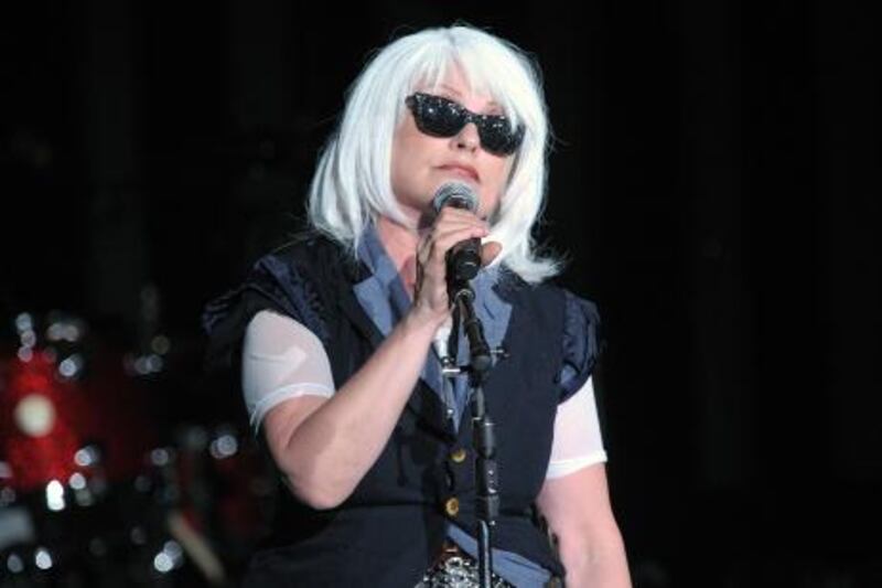 NEW YORK - AUGUST 31: Singer Debbie Harry of Blondie performs at the Nokia Theatre on August 31, 2010 in New York City.   Michael Loccisano/Getty Images/AFP