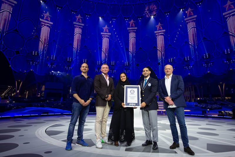Al Wasl dome in Expo City Dubai has been recognised by Guinness World Records as the largest interactive immersive dome. All photos: Leslie Pableo for The National